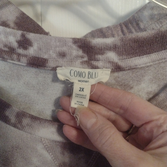 Como Blu Purple Tie-Dye Lounge Set Size 2X - Picture 2 of 9